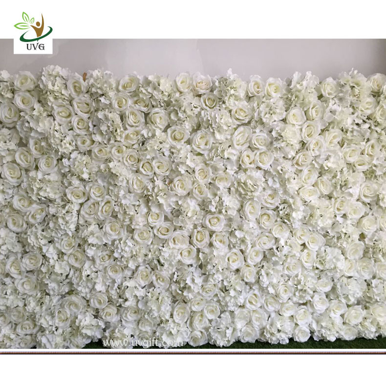 UVG wonderful silk rose wall weddings with fake penoy flowers for wedding Décor CHR1143
