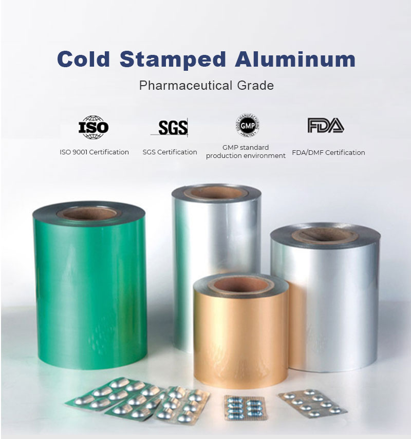 Shrink Capsule Packaging OPA AL PVC Blister Medical Cold Forming Aluminum Foil Matching PTP