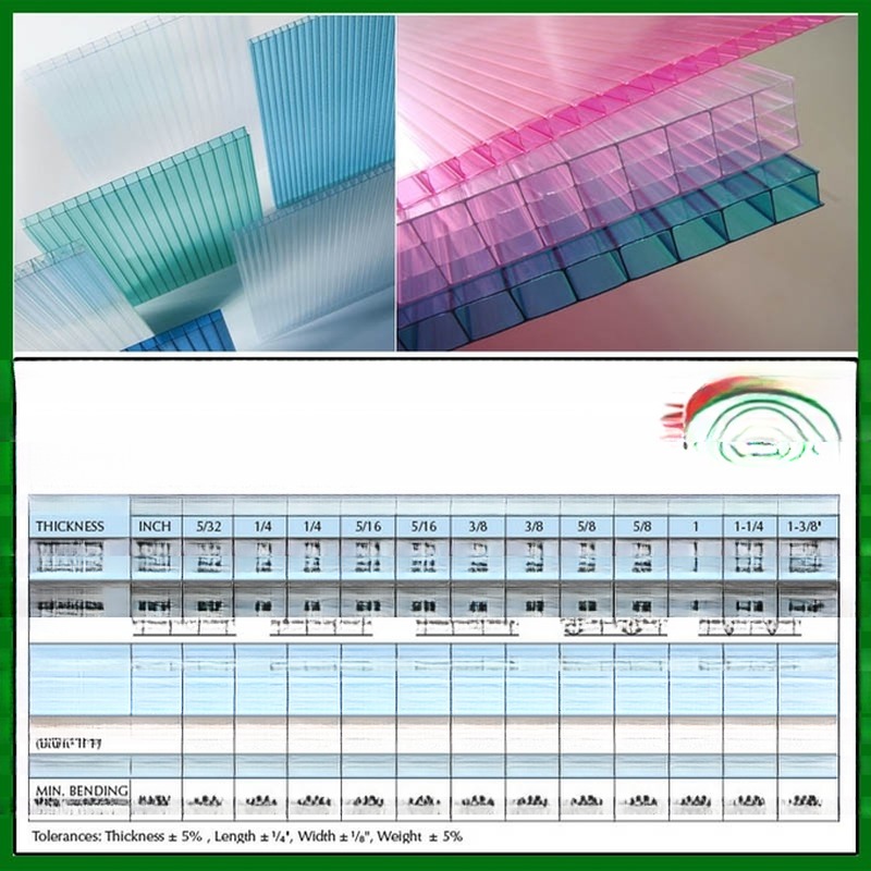 6mm-14mm Thickness PC Honeycomb Sun Panels Hollow Sheets For Roofing