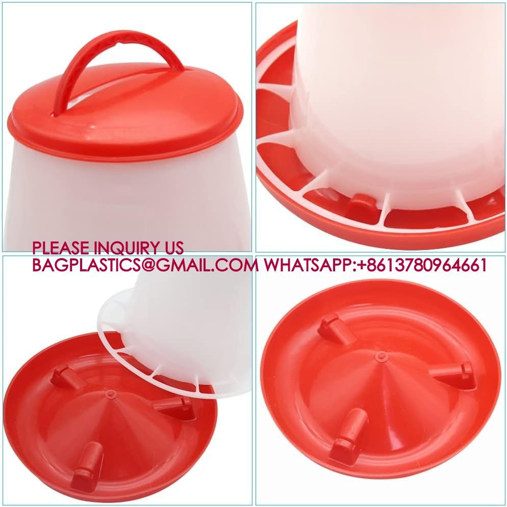 Chick Waterer For Poultry Duck Quail Hanging Poultry Plastic Containers For Outdoor Water