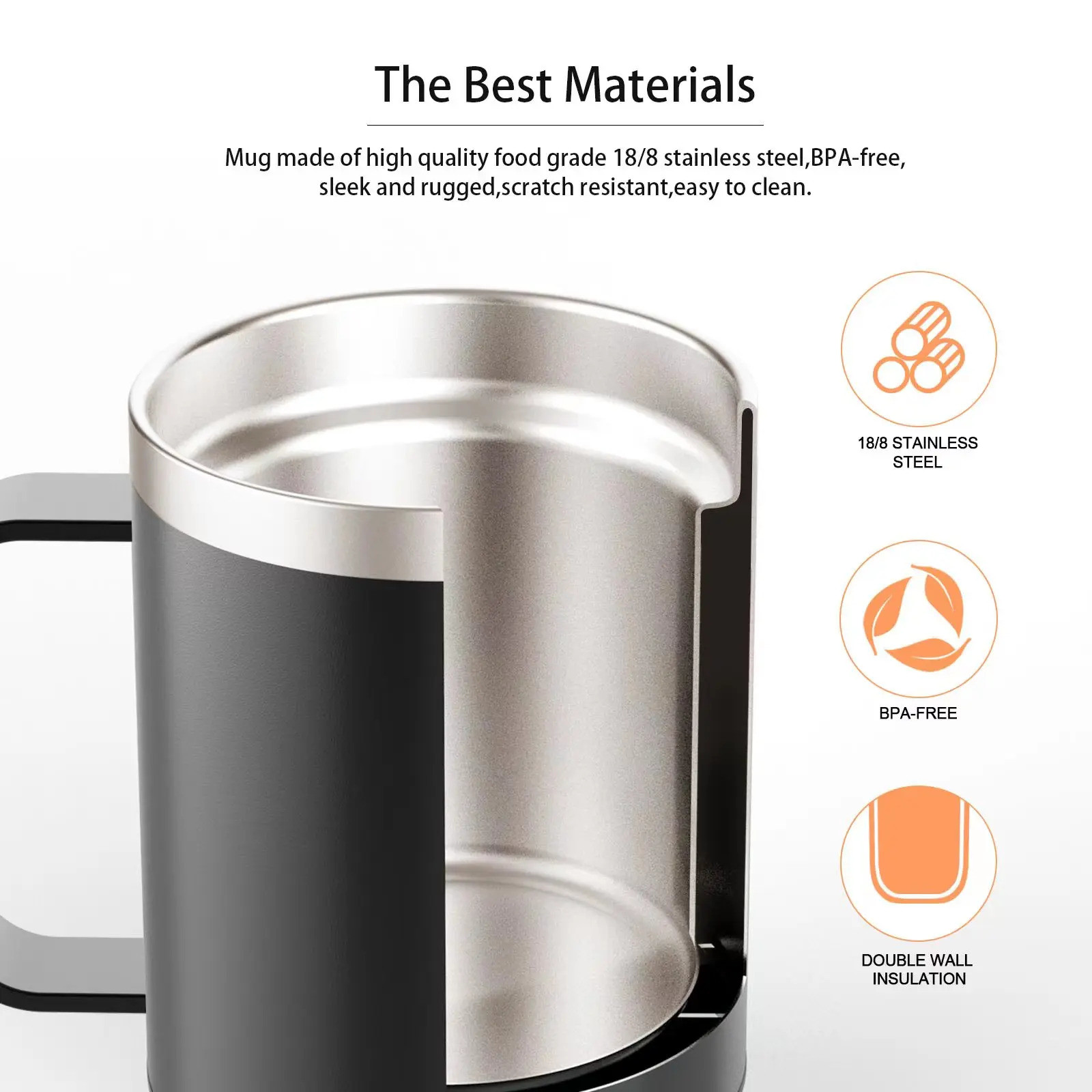 Desktop Intelligent USB Self Warming Coffee Cup Travel Mug OEM