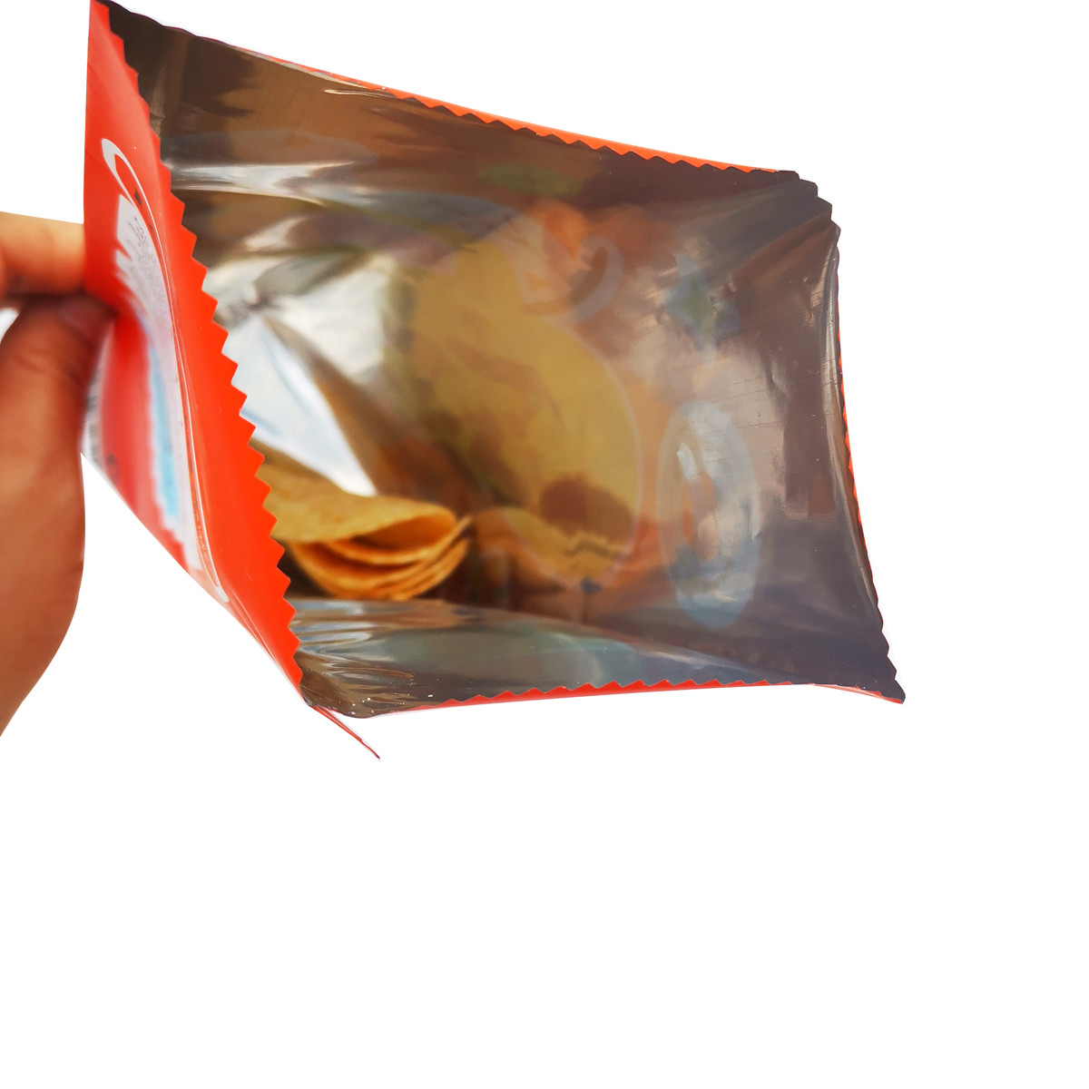 Custom Printed Oilproof Plastic Foil Lined Back Sealed Pillow Pouch for Chips, Crisps, Snacks, Dry Food Packaging