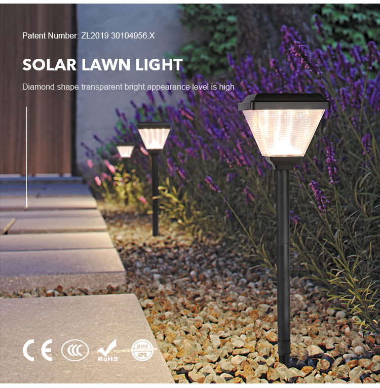 Dusk To Dawn Outdoor Garden Solar Spike Lights IP65 With Mono Solar Panel