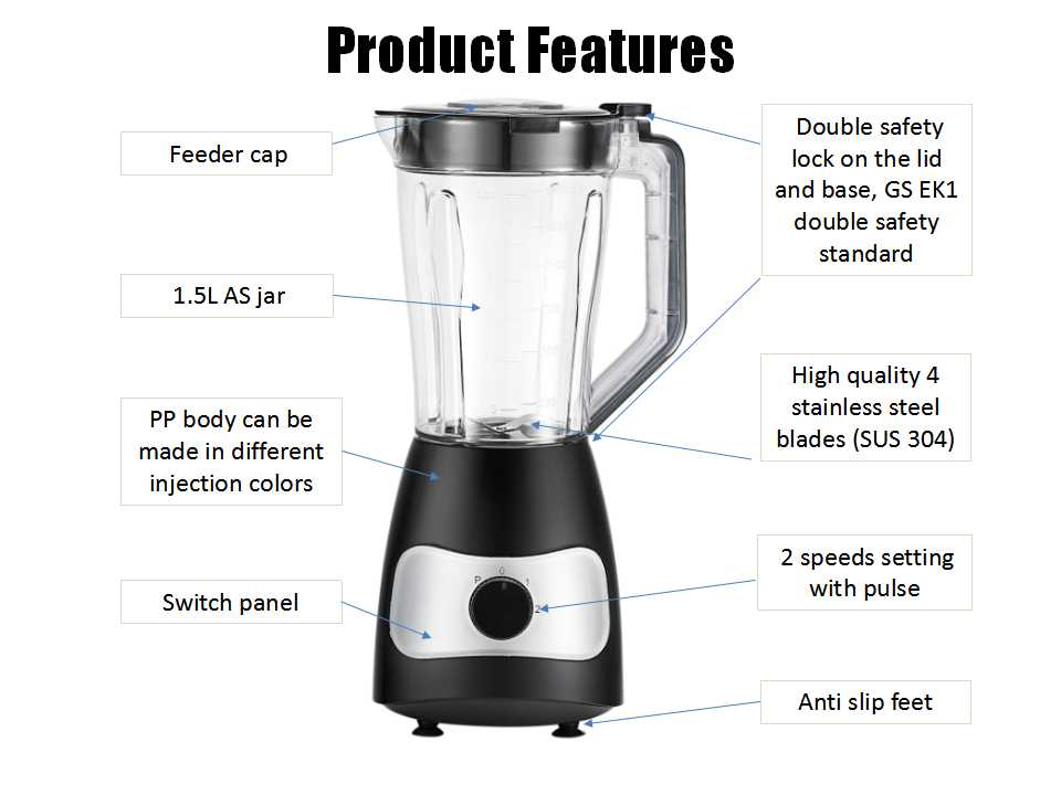 BL816W 600W GS EK1 table blender