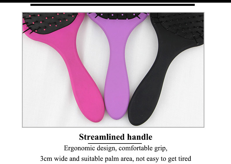 Streamlined Handle Scalp Massage Comb Customized Color ABS Airbag Comb
