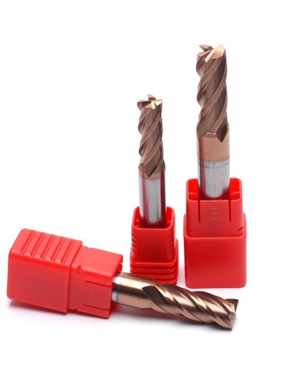 Durable 4 Flutes Tungsten Carbide End Mill HRC55 1-8mm AlTiN Coating