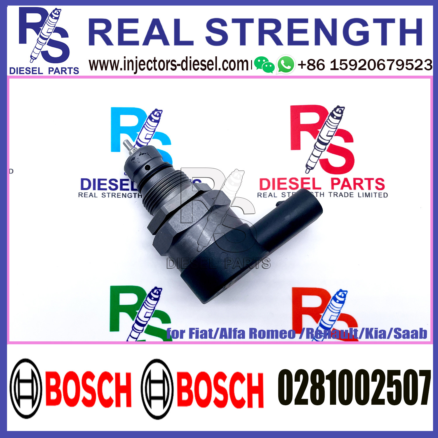 BOSCH Control Valve DRV Regulator Solenoid 0281002507 for Fiat, Alfa Romeo ,Renault ,Kia ,Saab