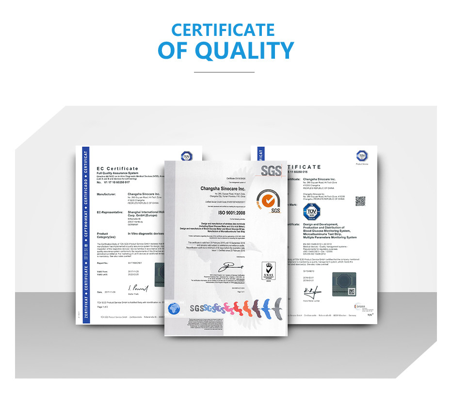 Durable Blood Glucose System,Blood Sugar Monitoring Machine SAFE ACCU Sinocare sannuo Medical Diabetes Devices