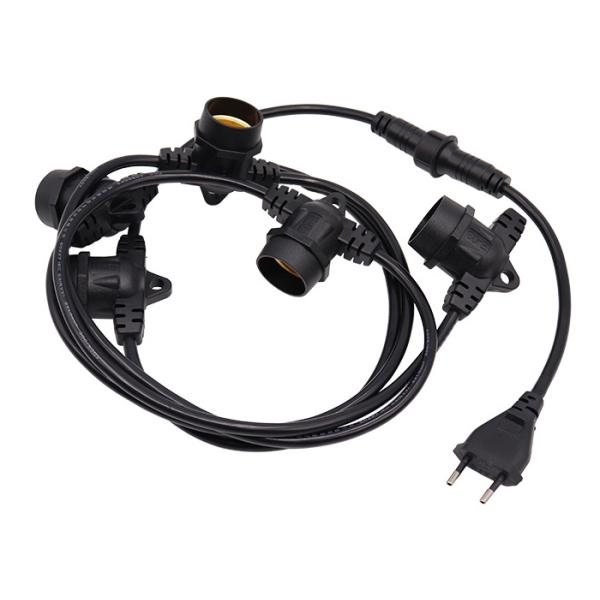 PVC Sheath IP44 2 Pins 500mm Waterproof Cable Wire
