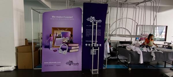 230g Tension Fabric Trade Show Exhibition Display Lightweight Backlit Stand