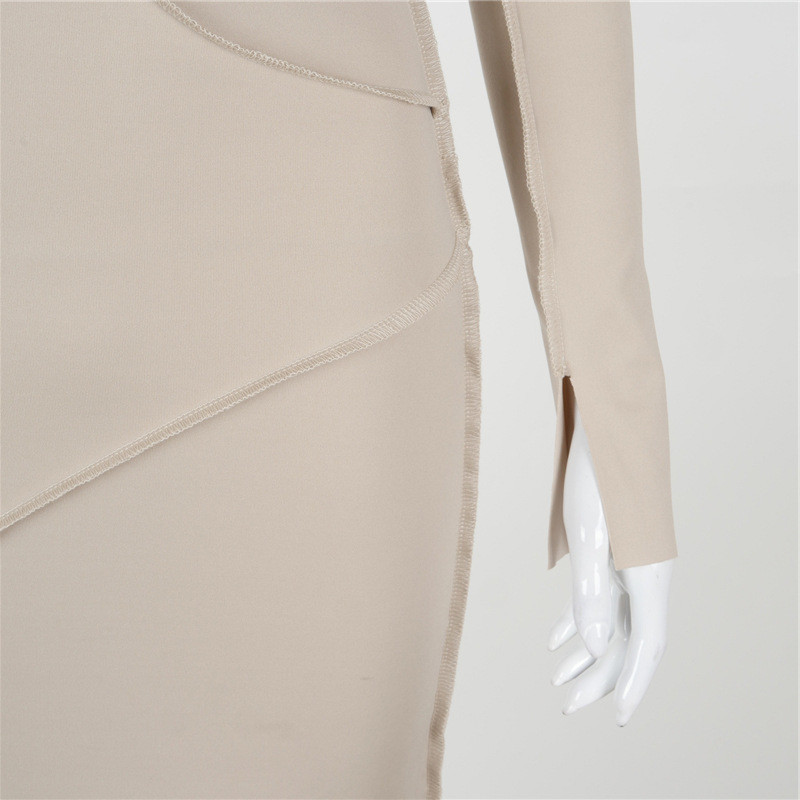 Casual Slim Fit Anti Wear Long Sleeve Hooded Maxi Dress For Fall Winter