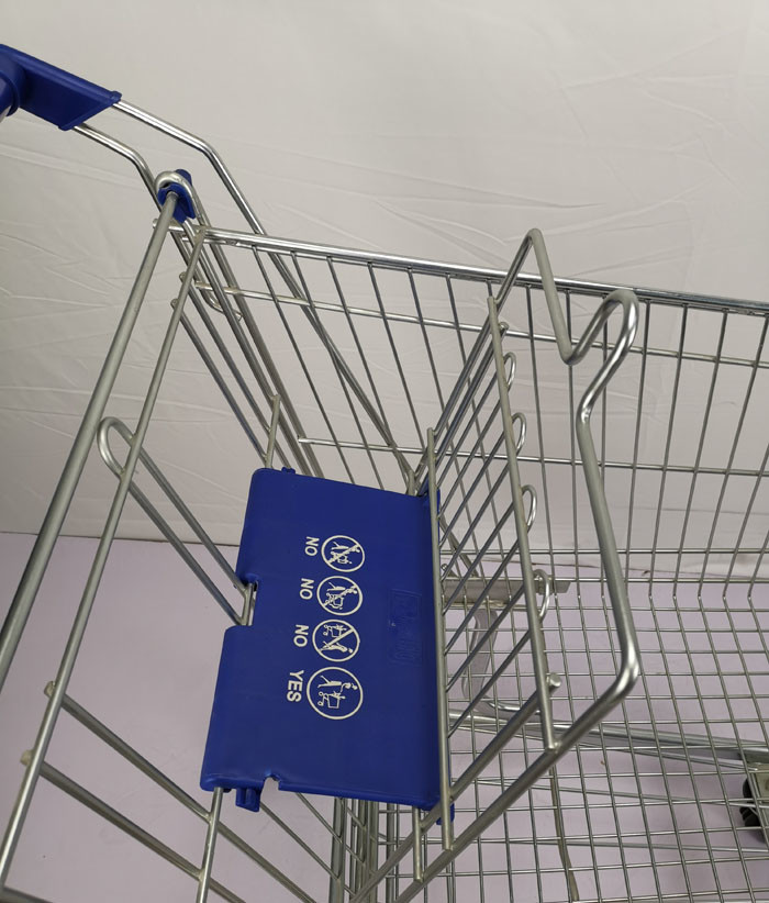 125L Regular Size Supermarket Metal Trolley Powder Coating Warehouse Shopping Trolley
