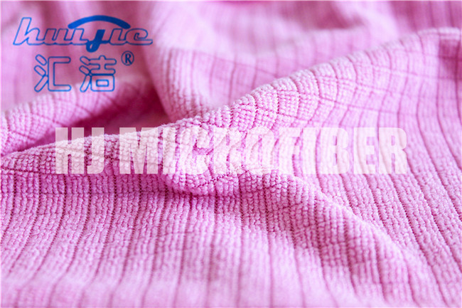 MIcrofiber Weft Knitted Hand Towel home use kitchen stripe cleaning towel super soft