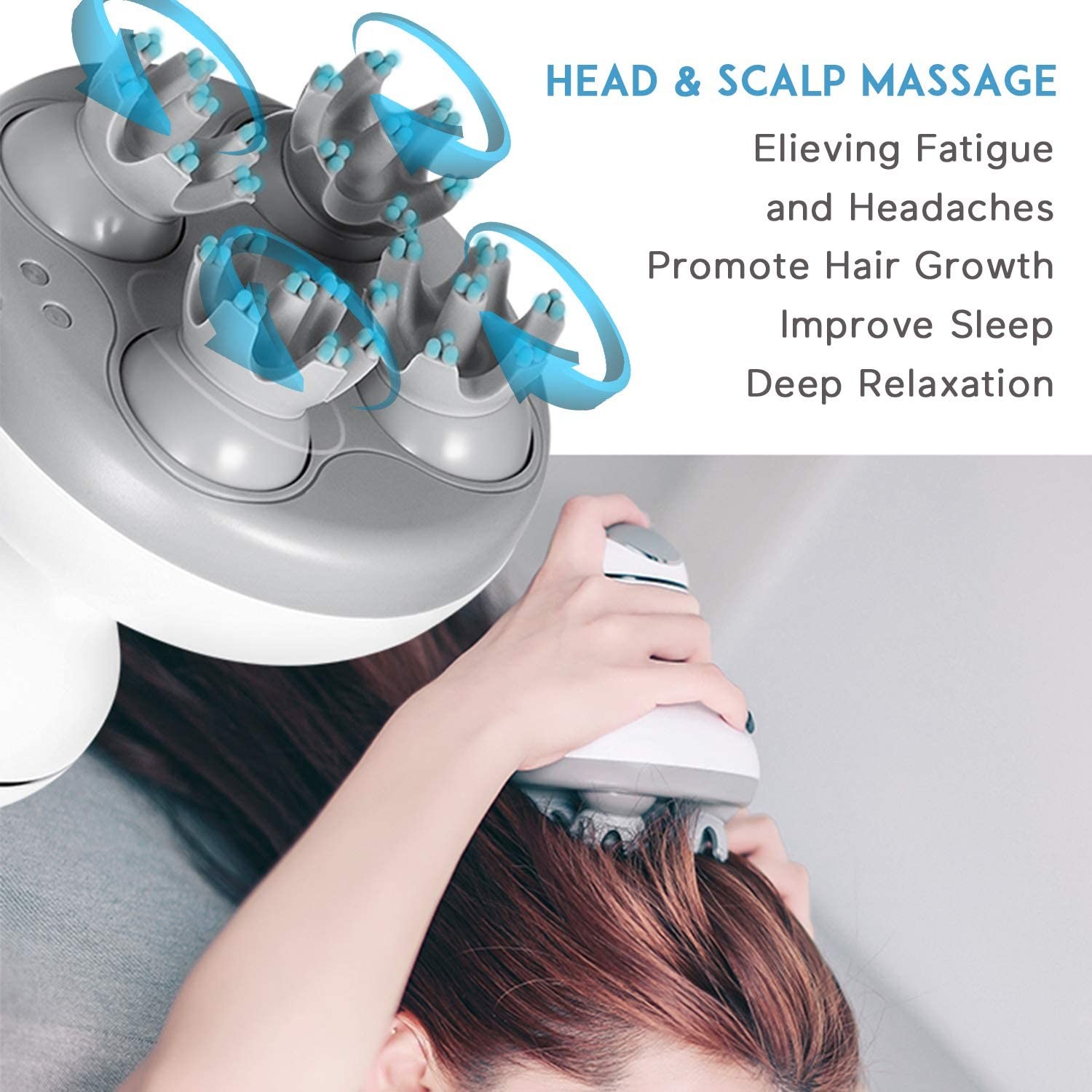 Hair Electric Head Scalp Massager USB Charging IPX7 Waterproof