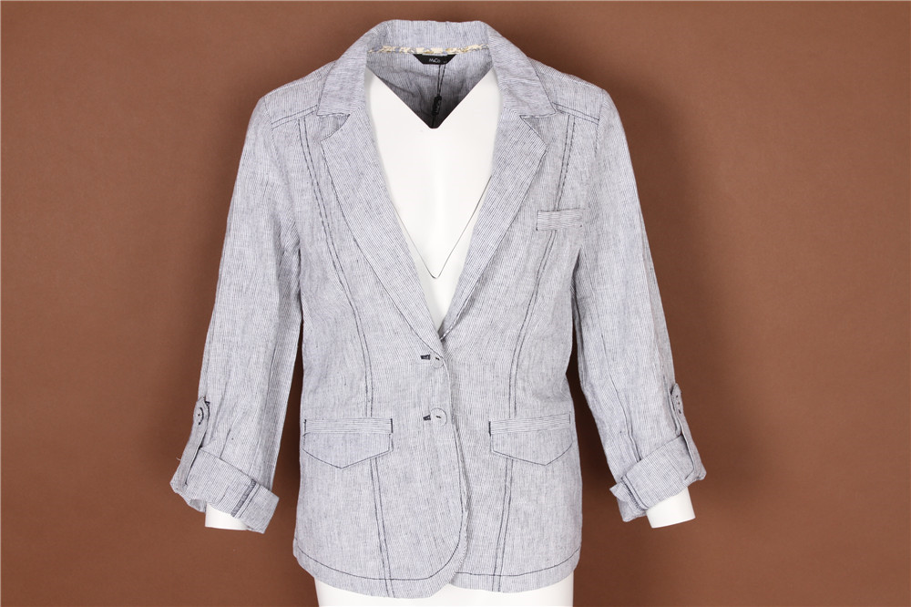 Lady's casual blazer, Women's casual blazer, Striped, Cheap Price