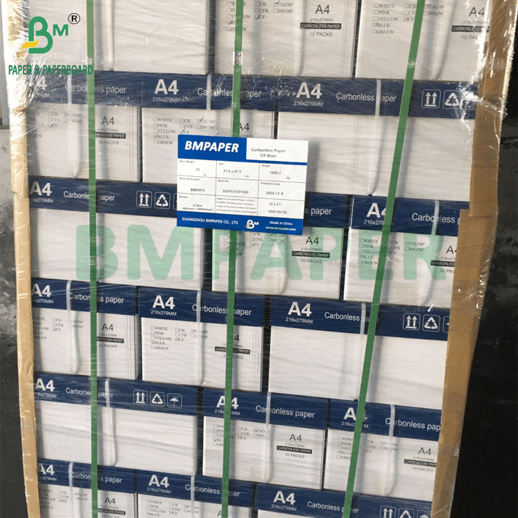 BPA - Free 75gsm Carbonless Copy Paper For Invoice Black Image 21.6 x 27.9cm