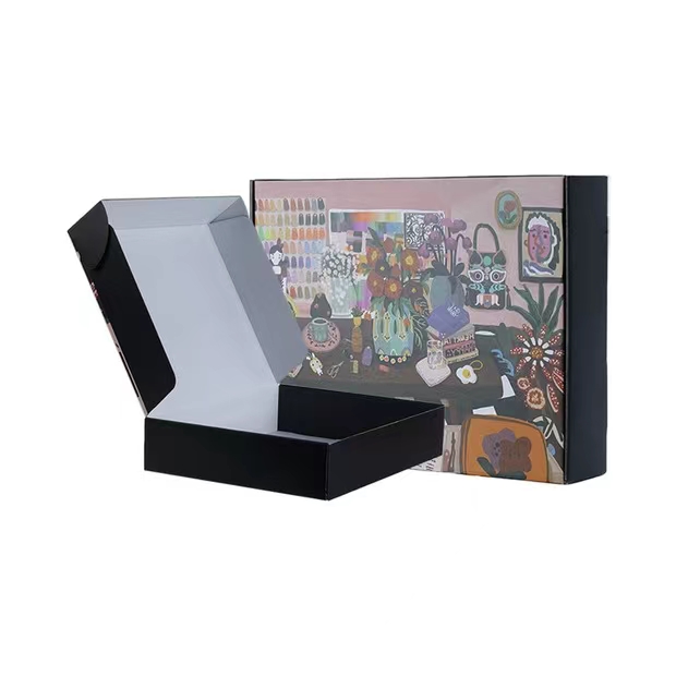 Printed Corrugated Cardboard Shipping Box Gift For Apparel Shipping
