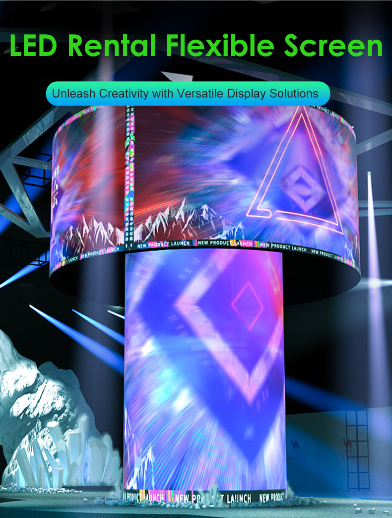 Rental LED Flexible Screen 4000cd/m2 Concert LED Screen IP65 160° Viewing Angle