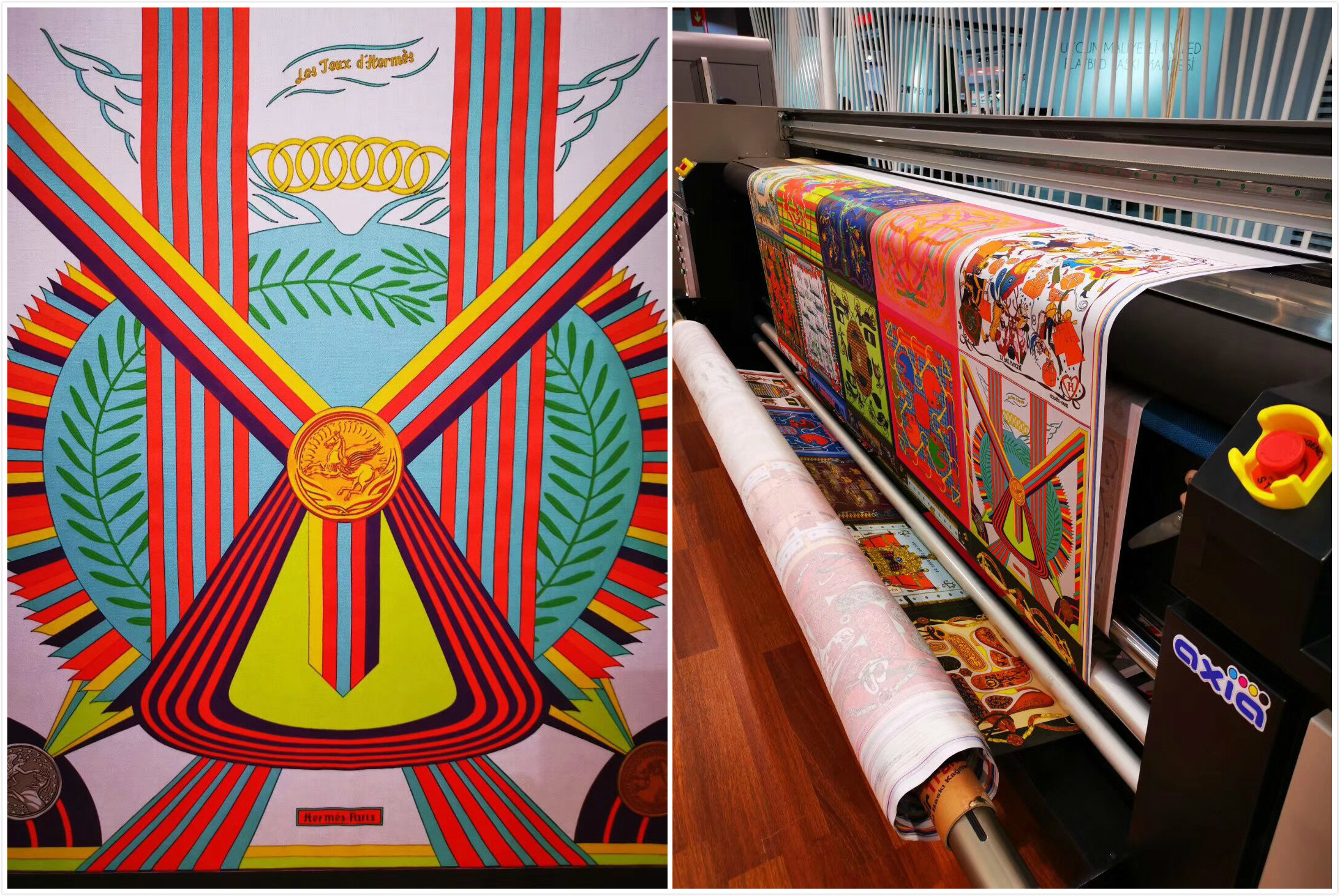 Inkjet 3200mm 45m2/H Cotton Textile Printing Machine