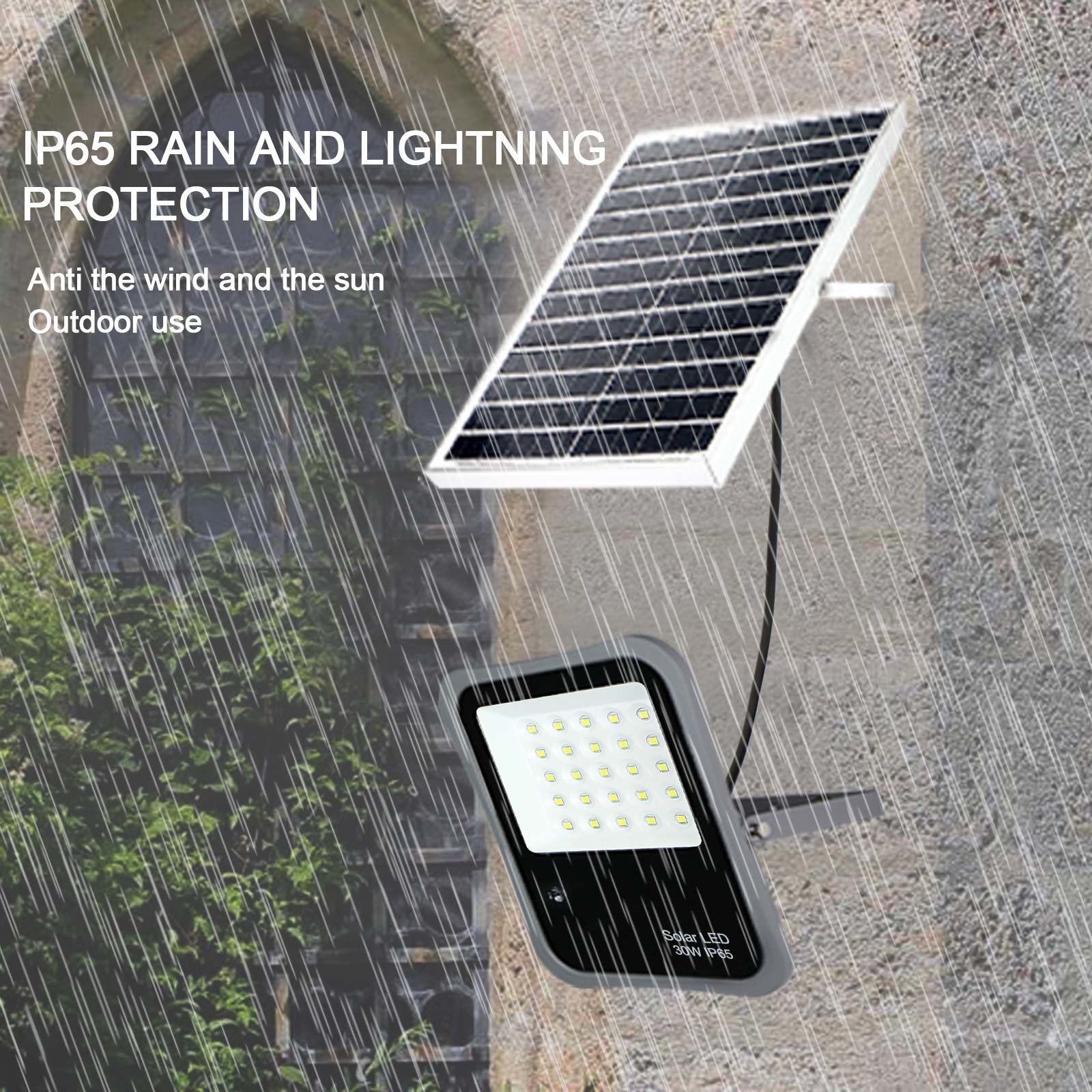 ODM High Lumen Outdoor Ip65 Solar Powered Flood Lights 23cm For Parks