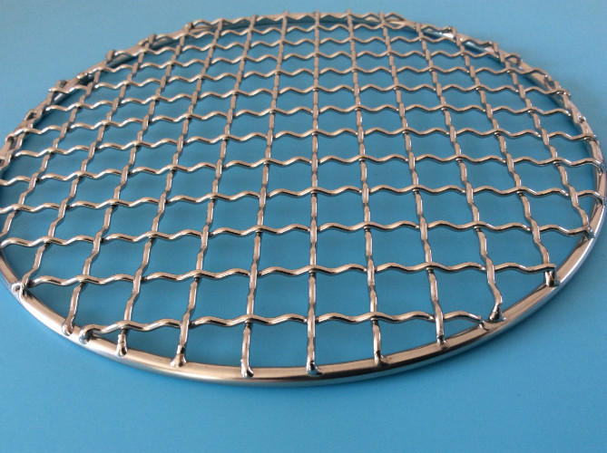 Twill Weave Welded Ss201 1.0mm Round Bbq Grill Mesh