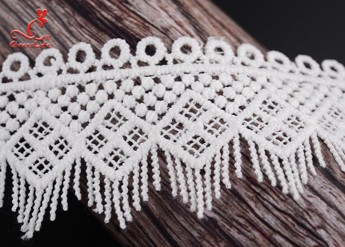 3Cm Milk Yarn Water Soluble Lace Embroidery French Tulle Flower African Lace Trim Trimming Ribbon Border