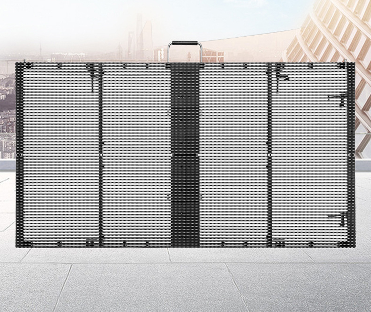 Outdoor Transparent Led Display Screen For Shopping Mall Storefront Curtain