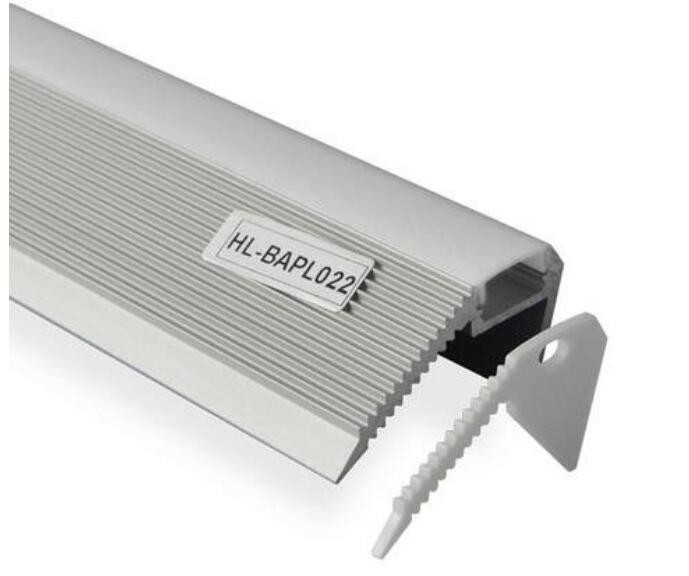 LED Aluminum profile diffuser for stairs for LED strips profile Clear Frosted Milky PC cover