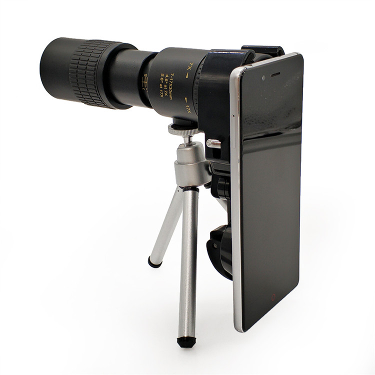 7-17x30 Zoom Smartphone Telescope , Monocular Mini Telescope For Mobile Phone