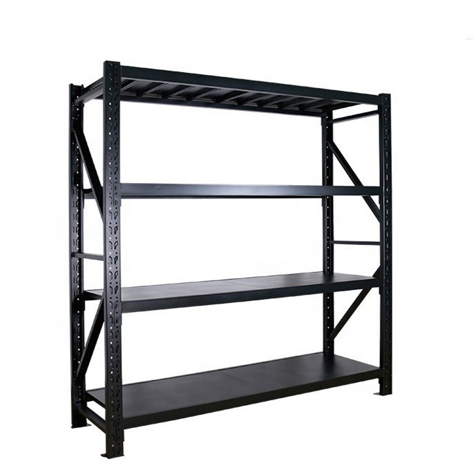 Width 500mm Black Free Standing Shelf Multifunctional For Garage