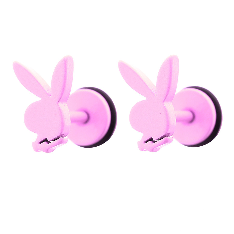 Stainless Steel fashion cartoon rabbit avatar New Design health care stud Earring gift for girls