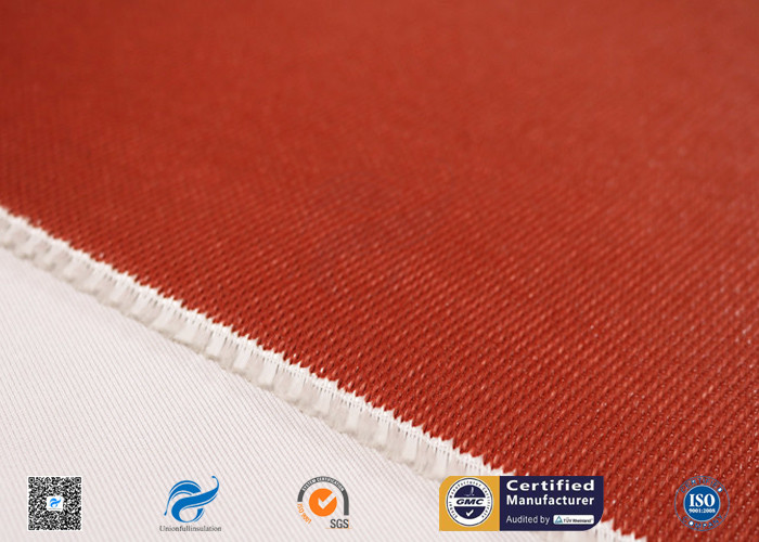 260℃ High Temperature Red Silicone Coated Fiberglass Fabric For Fireproof