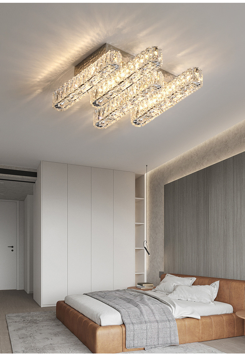 Modern Ceiling Lamp Luxury Crystal Study Bedroom Chandelier Indoor Lighting(WH-CA-103)