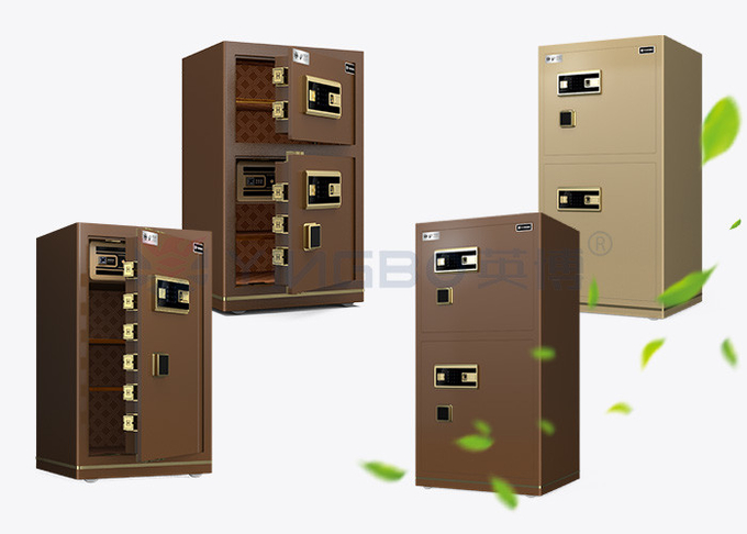 95kg Biometric Fingerprint Lock Safe Box Dual Alarm YB/N7-120D Coffee Office Lock Box
