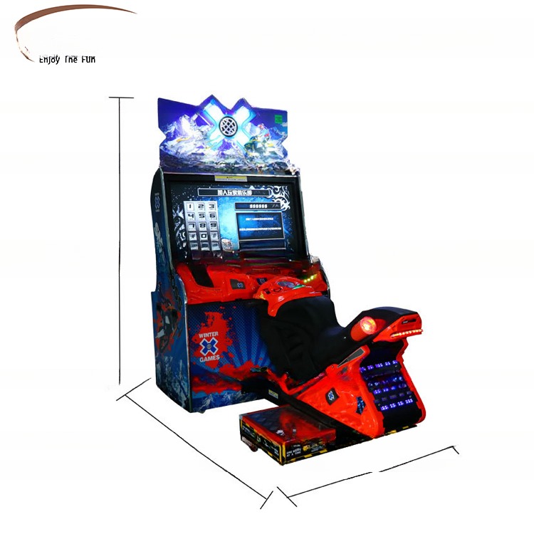 Snowmobile Arcade Game Arcade Motorcycle Simulator Machine With 42LCD Hd Display