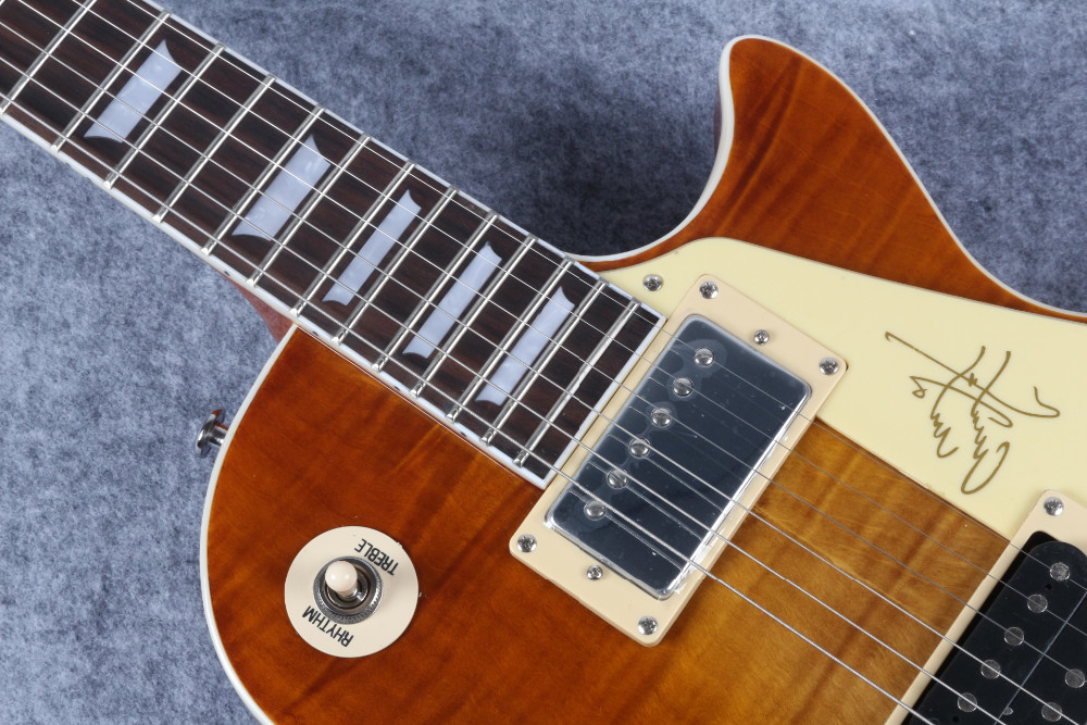 Jimmy Page Number Two VOS Electric Guitar, Standard LP guitar, Flamed Maple,guitarra,Musical Instruments,Free shipping