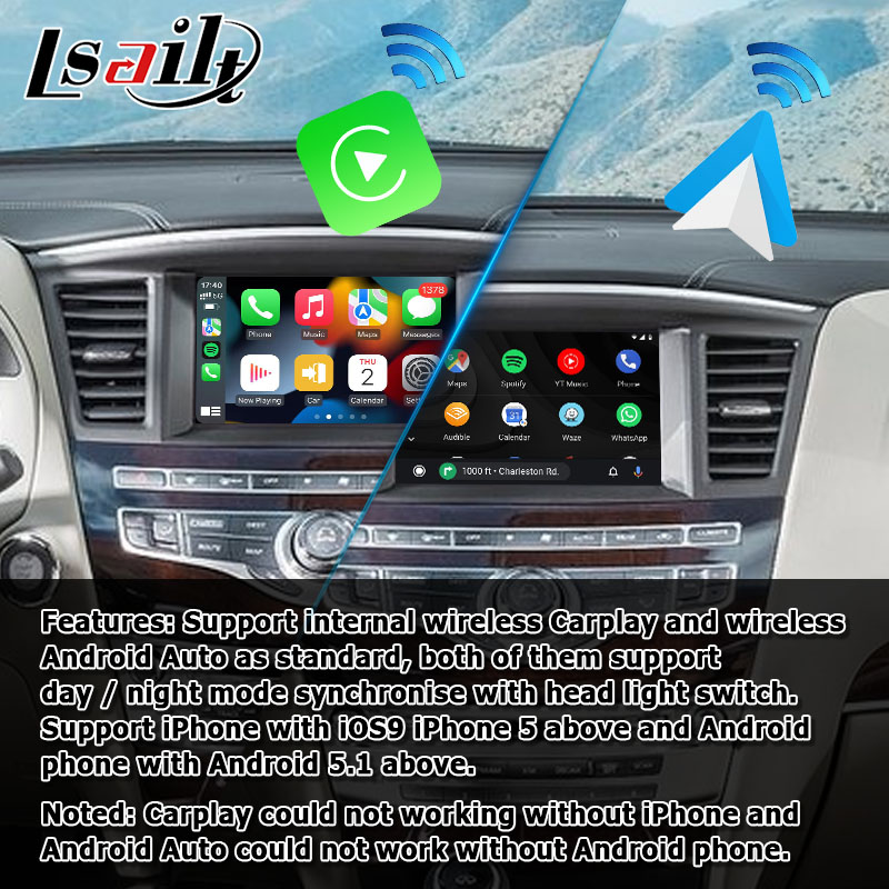 Infiniti JX35 QX60 wireless carplay android auto interface non damage upgrade solution