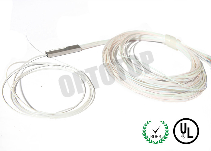 1X8 Fiber Optic PLC Splitter Over 55dB , Optical Fibre Splitter Corning G657A Material