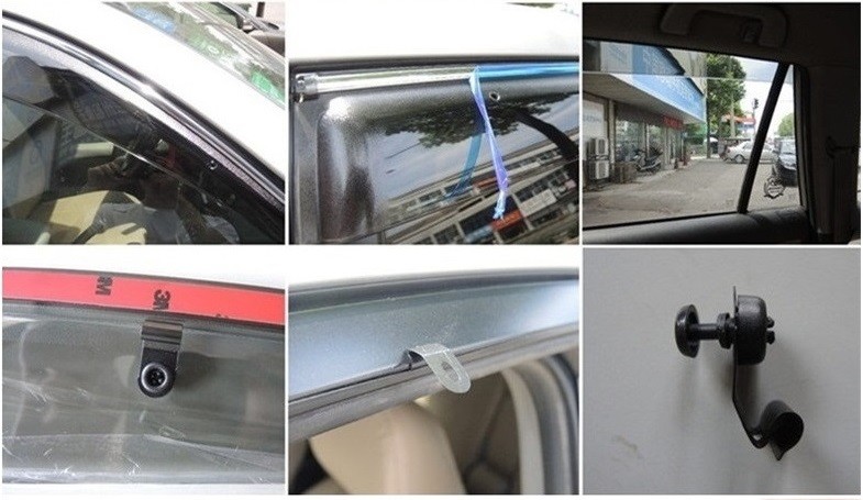 Hyundai Tucson Auto Spare Parts Injection Molding Window Visors With Trim Stripe