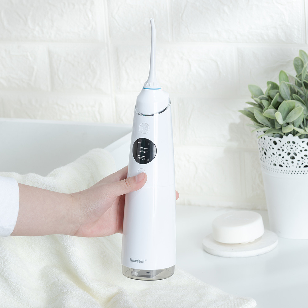 OLED 300ml Countertop Water Flosser , 5 Working Modes Water Jet Dental Flosser