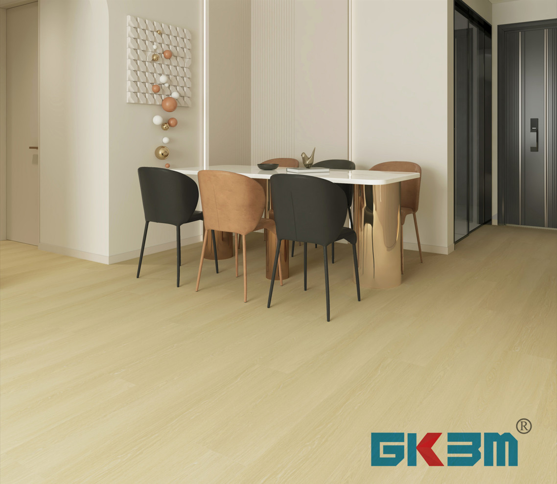 LS-W8006 Modern Oak Click Resilient Vinyl SPC Flooring Waterproof Easy Spicling