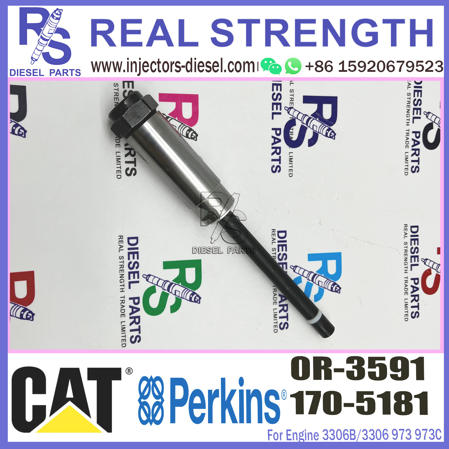 0R-3591 Diesel Fuel Injector Pencil 7W7045 For Engine 3306B 33060973 973C