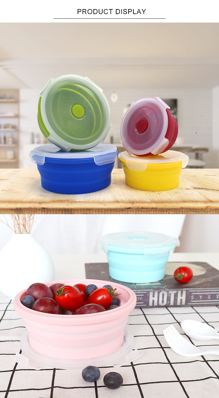 Set Of 4 Wholesale High Quality Silicone Lunch Box Plastic Cooler