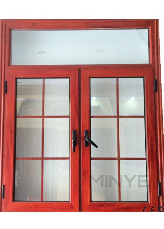 Sealing Aluminium Casement Windows red Customized Aluminum Frame Casement Windows