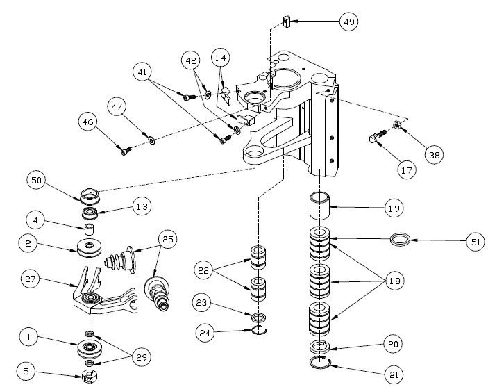 Blade Guide Upper Cutting Machine Parts 62294000 For Machine Model S91