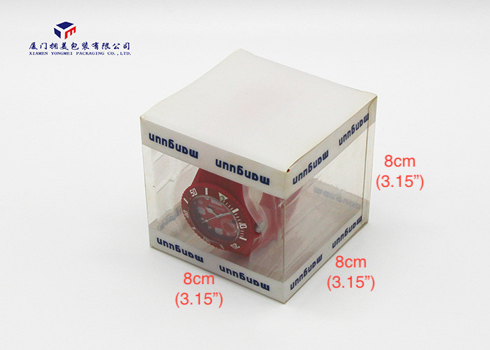 Square PET Plastic Box Compact Structure Durable For Watches And Gifts 8cm Height