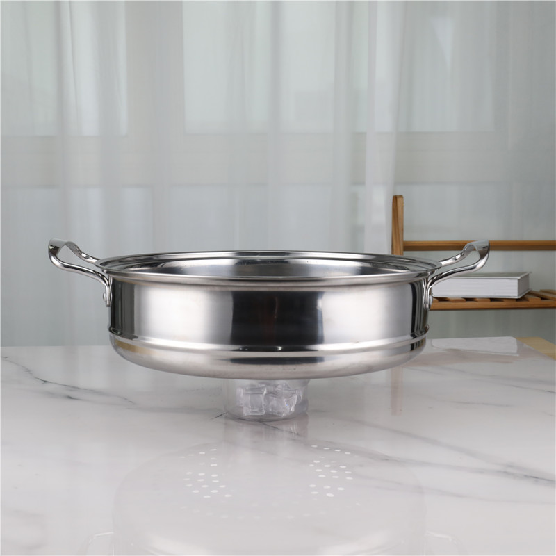 Fancy design 12pcs stainless steel cookware set with metal lid