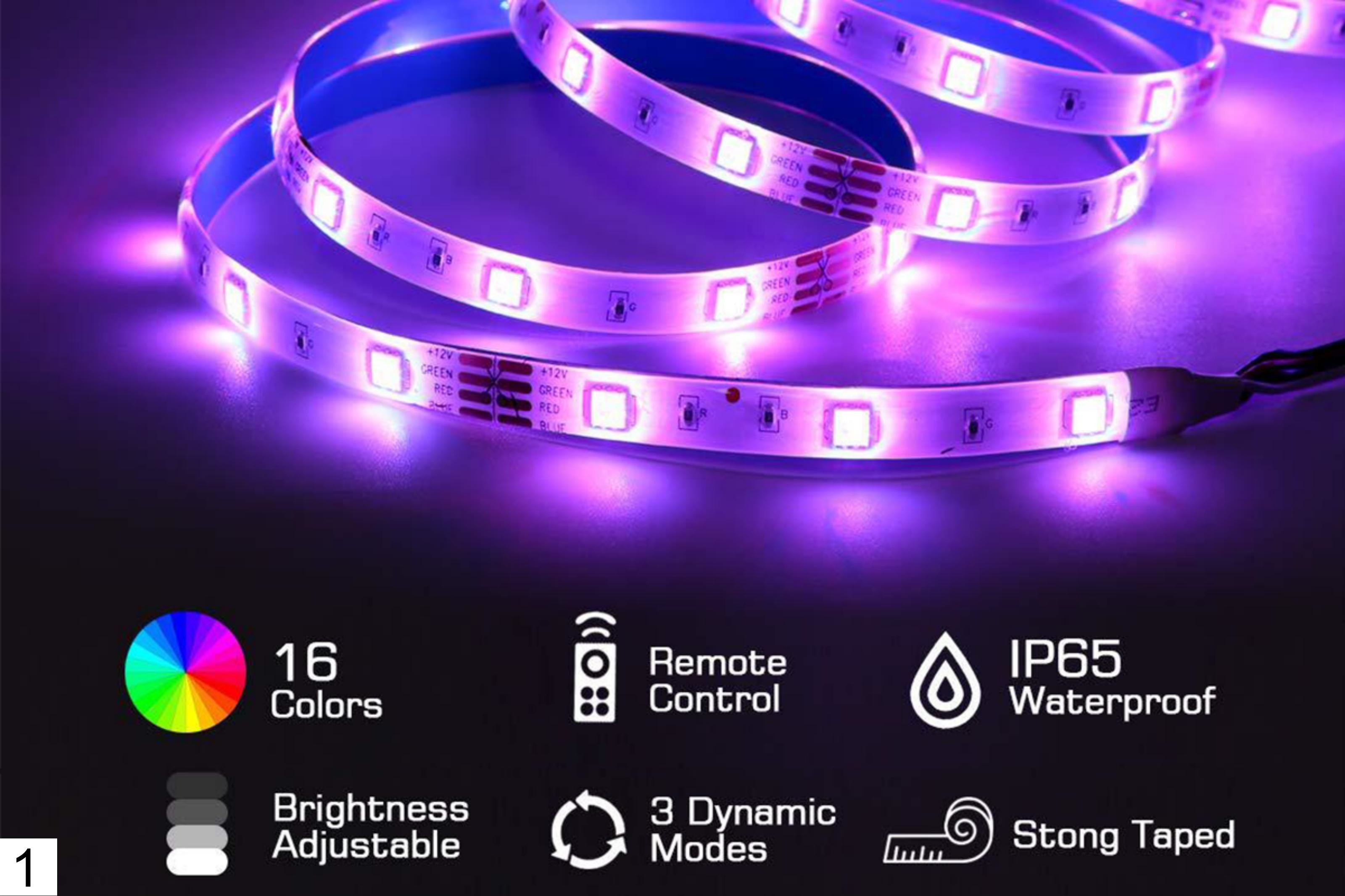 5m Smart LED Light Strip Remote Control Sync To Music Addressable SMD5050 Dream Color