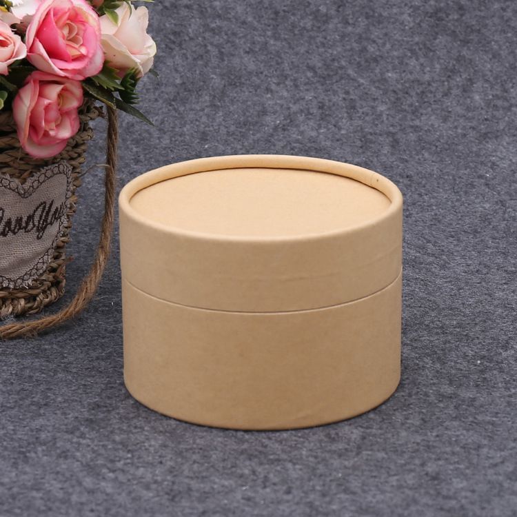 Cute Fancy Art Paper Round Tube Cylindrical Corrugated Paper Tea Coffee Nutrition Facial Creams Paper Jar Tube