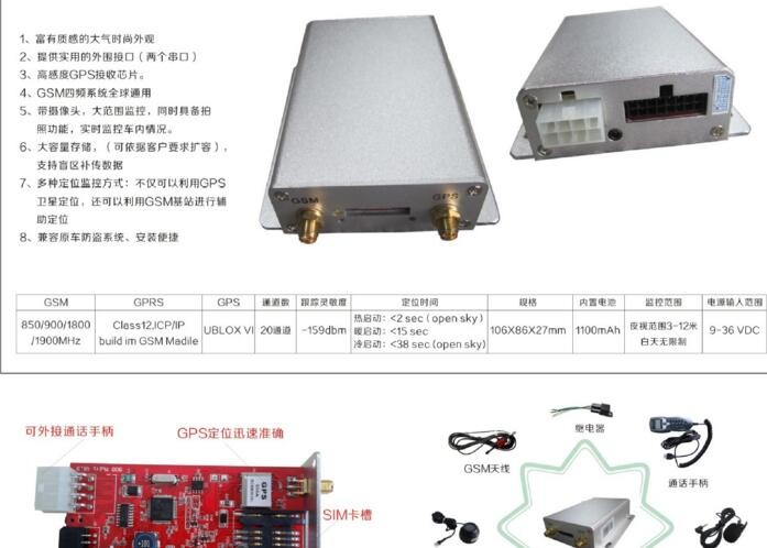 3G Vehicle Fuel Sensor GPS Tracker HSZ303 Support Camera LCD / Microphone